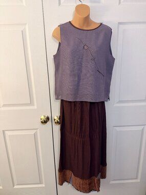Vintage K.D. Spring Womens 2 Piece Outfit Skirt and Tank Top S